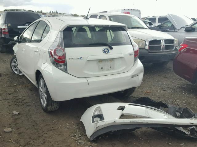 JTDKDTB34E1084072 - 2014 TOYOTA PRIUS C WHITE photo 3