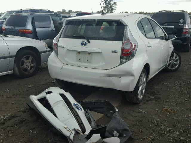 JTDKDTB34E1084072 - 2014 TOYOTA PRIUS C WHITE photo 4