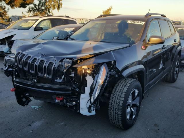 1C4PJMBS3FW598608 - 2015 JEEP CHEROKEE T BLACK photo 2