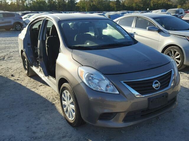 3N1CN7AP1DL826483 - 2013 NISSAN VERSA S GRAY photo 1