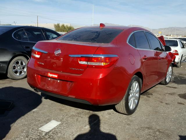 1G4PP5SK6F4218799 - 2015 BUICK VERANO RED photo 4