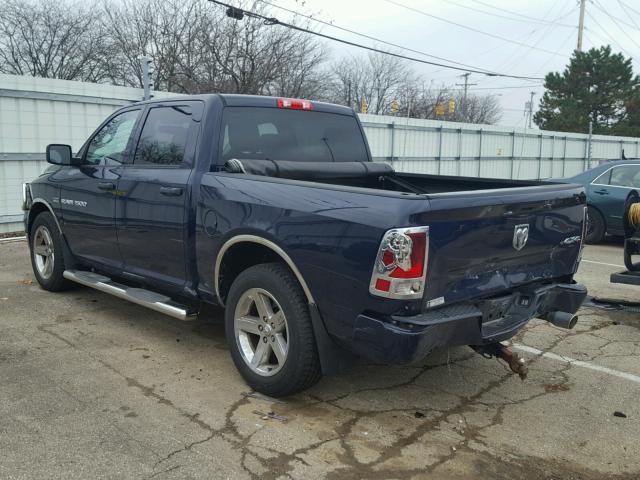 1C6RD7KTXCS340719 - 2012 DODGE RAM 1500 S BLUE photo 3