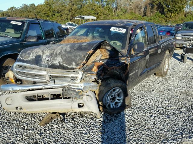 1B7GL2AX71S111308 - 2001 DODGE DAKOTA QUA BLACK photo 2