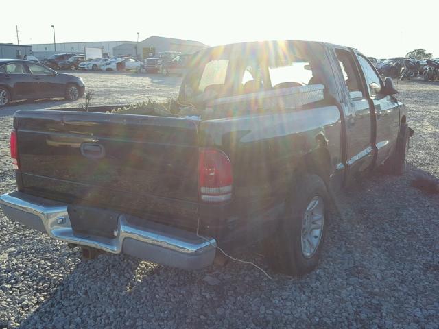 1B7GL2AX71S111308 - 2001 DODGE DAKOTA QUA BLACK photo 4