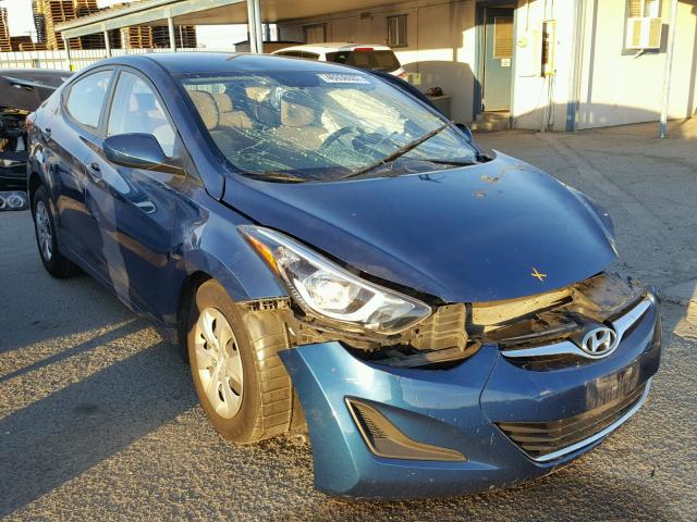 KMHDH4AE0GU491843 - 2016 HYUNDAI ELANTRA SE BLUE photo 1