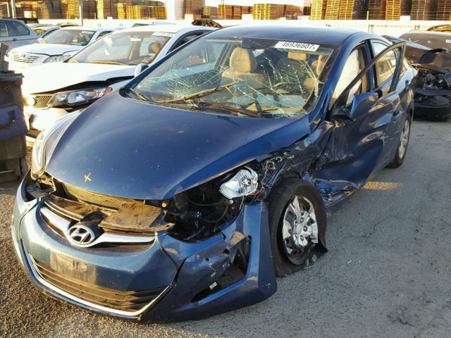 KMHDH4AE0GU491843 - 2016 HYUNDAI ELANTRA SE BLUE photo 2