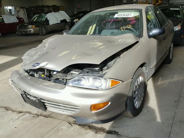 1G1JC5244X7207672 - 1999 CHEVROLET CAVALIER TAN photo 2