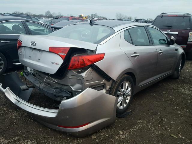 KNAGN4A70B5103182 - 2011 KIA OPTIMA EX SILVER photo 4