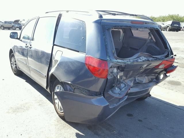 5TDZK23C37S006627 - 2007 TOYOTA SIENNA CE BLUE photo 3