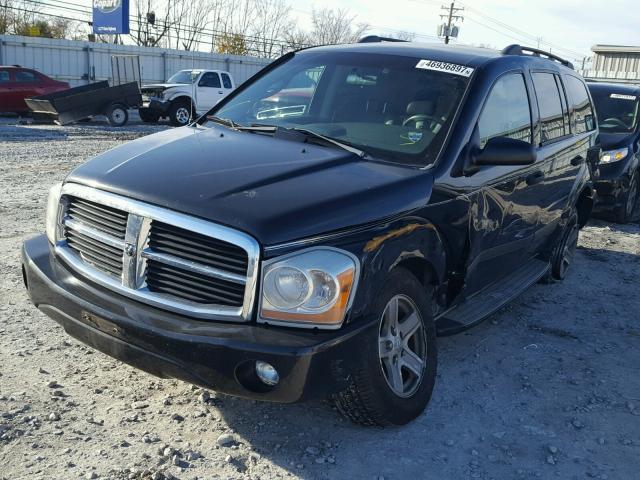 1D4HB48N16F170591 - 2006 DODGE DURANGO SL BLACK photo 2