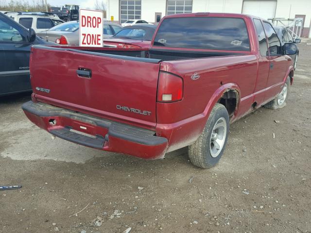1GCCS19W2Y8295166 - 2000 CHEVROLET S TRUCK S1 RED photo 4