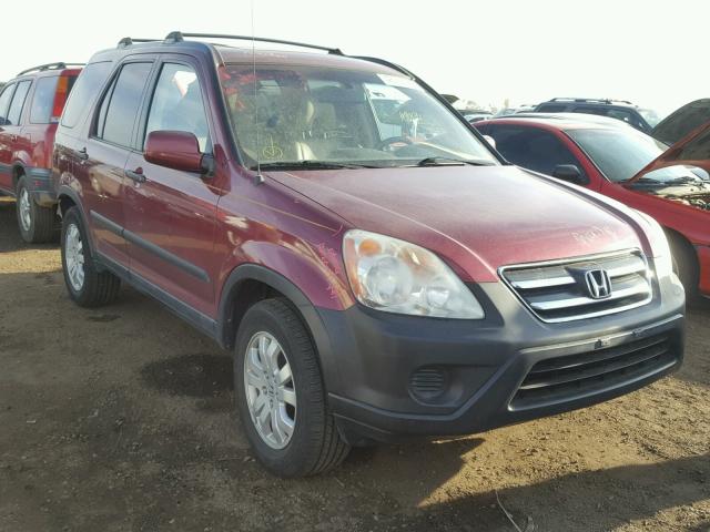 SHSRD78856U413579 - 2006 HONDA CR-V EX MAROON photo 1