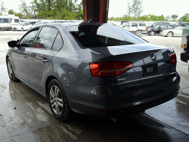 3VW2K7AJ1FM227736 - 2015 VOLKSWAGEN JETTA BASE 灰色 照片 3