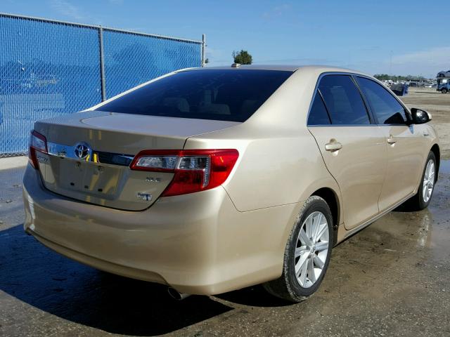 4T1BD1FK6CU018569 - 2012 TOYOTA CAMRY HYBR GOLD photo 4