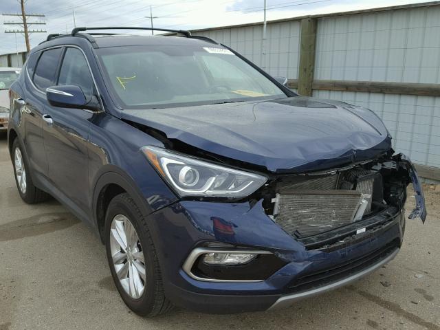 5XYZUDLA4HG484557 - 2017 HYUNDAI SANTA FE S BLUE photo 1