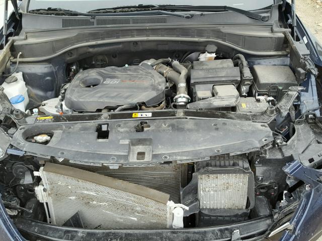5XYZUDLA4HG484557 - 2017 HYUNDAI SANTA FE S BLUE photo 7