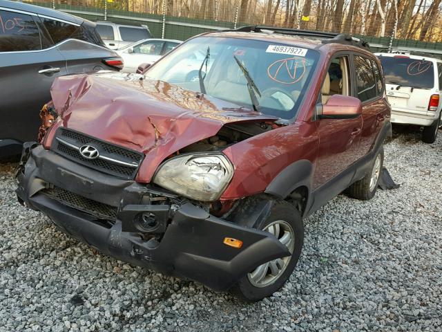 KM8JN72D76U363374 - 2006 HYUNDAI TUCSON GLS RED photo 2