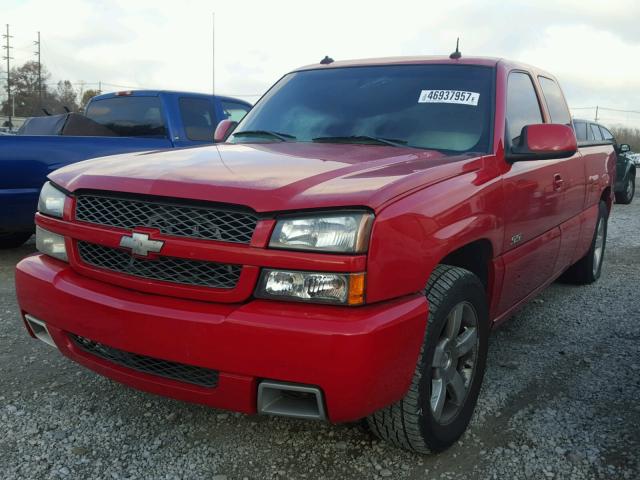 2GCEK19N531381941 - 2003 CHEVROLET SILVERADO RED photo 2