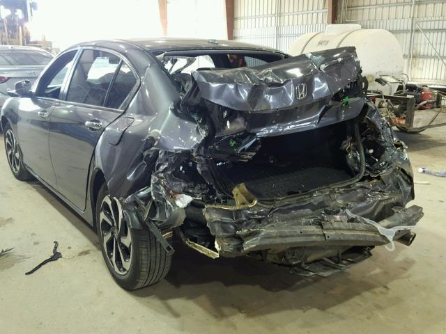 1HGCR2F83GA022513 - 2016 HONDA ACCORD EXL GRAY photo 3