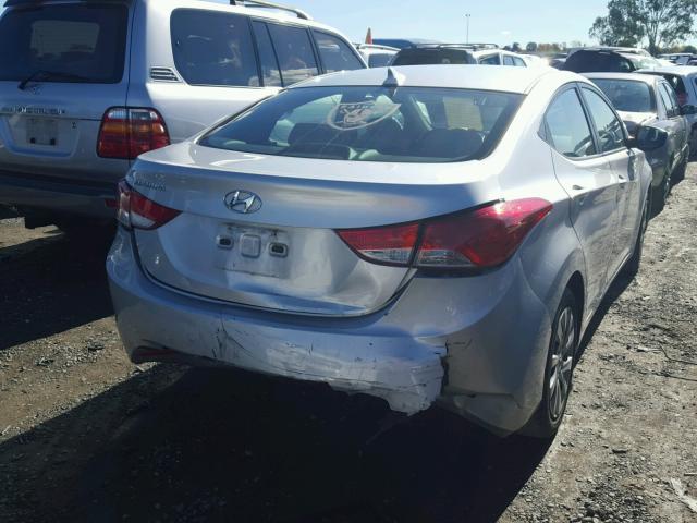 KMHDH4AE2CU368975 - 2012 HYUNDAI ELANTRA GL SILVER photo 4