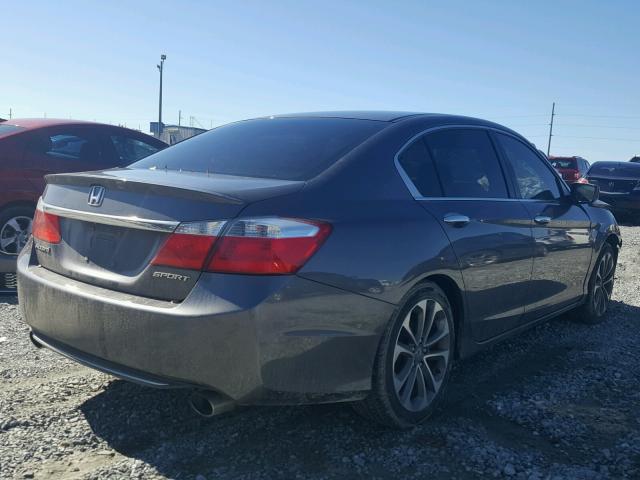 1HGCR2F50EA240377 - 2014 HONDA ACCORD SPO GRAY photo 4