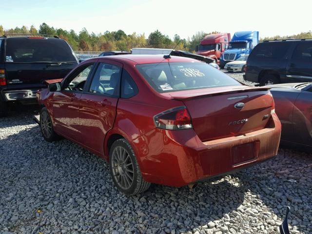 1FAHP3GN1BW136077 - 2011 FORD FOCUS SES RED photo 3