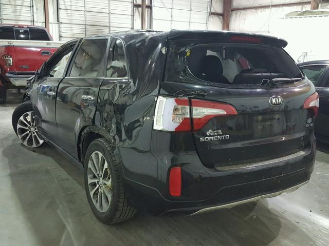 5XYKW4A71FG646399 - 2015 KIA SORENTO SX BLACK photo 3