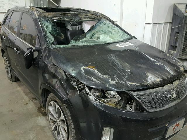 5XYKW4A71FG646399 - 2015 KIA SORENTO SX BLACK photo 9