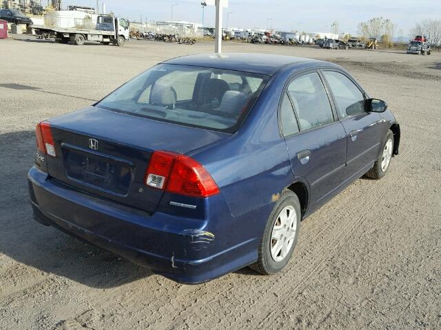 2HGES15354H940919 - 2004 HONDA CIVIC DX V BLUE photo 4