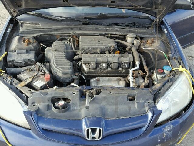 2HGES15354H940919 - 2004 HONDA CIVIC DX V BLUE photo 7