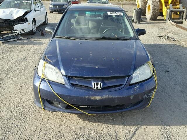 2HGES15354H940919 - 2004 HONDA CIVIC DX V BLUE photo 9