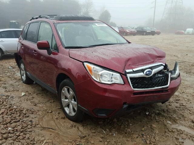 JF2SJAFCXFH561573 - 2015 SUBARU FORESTER 2 BURGUNDY photo 1