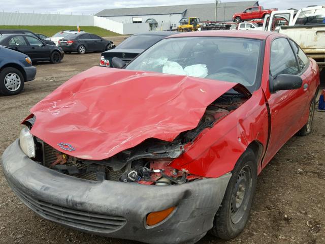 1G1JC1241X7260175 - 1999 CHEVROLET CAVALIER B RED photo 2