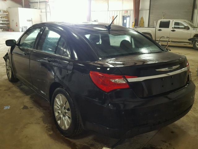 1C3CCBAB2CN104260 - 2012 CHRYSLER 200 LX BLACK photo 3