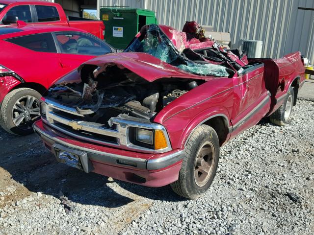 1GCCS14Z9SK233162 - 1995 CHEVROLET S TRUCK S1 BURGUNDY photo 2