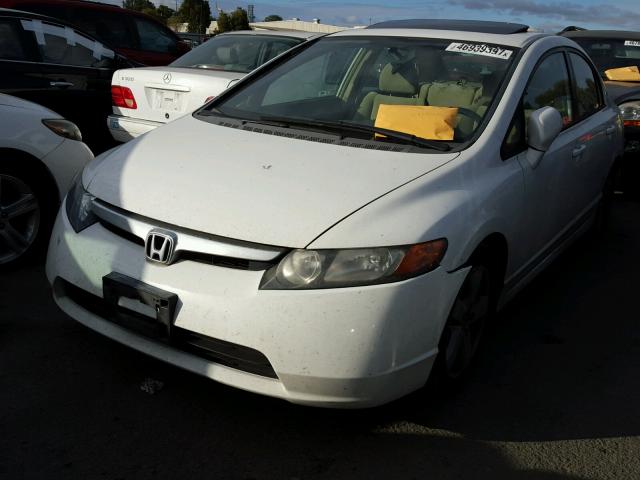 1HGFA16826L131983 - 2006 HONDA CIVIC EX WHITE photo 2