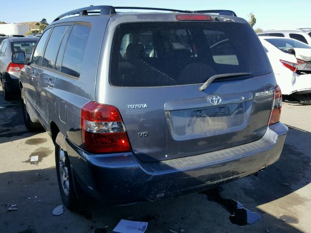 JTEGP21AX50068595 - 2005 TOYOTA HIGHLANDER GRAY photo 3