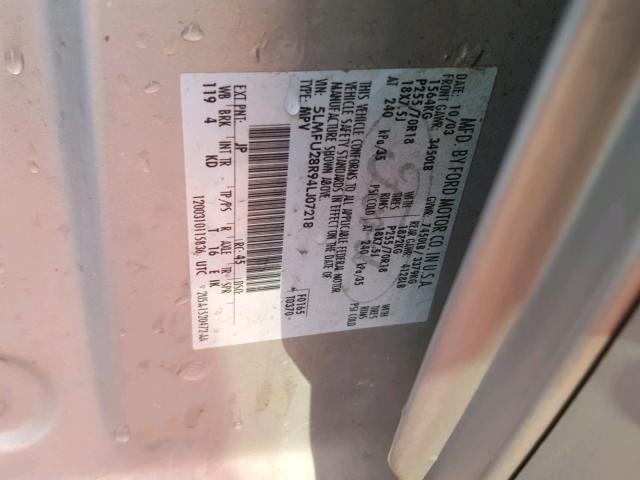 5LMFU28R94LJ07218 - 2004 LINCOLN NAVIGATOR SILVER photo 10