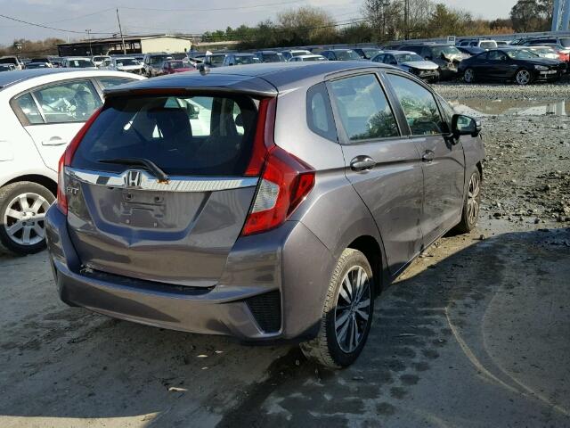 3HGGK5H85FM754129 - 2015 HONDA FIT EX GRAY photo 4