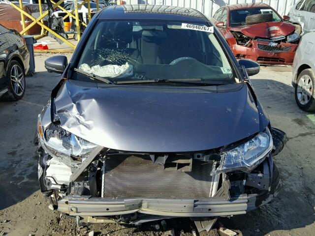 3HGGK5H85FM754129 - 2015 HONDA FIT EX GRAY photo 9