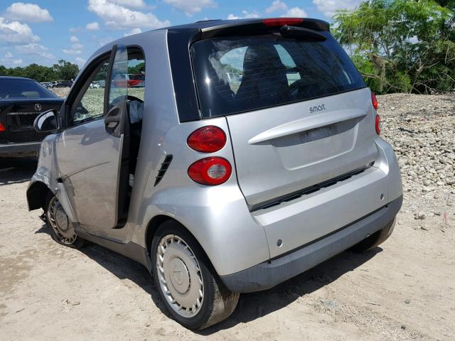 WMEEJ31X39K317287 - 2009 SMART FORTWO PUR SILVER photo 3