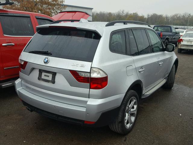WBXPC9C40AWJ33352 - 2010 BMW X3 XDRIVE3 Srebrny zdjęcie 4