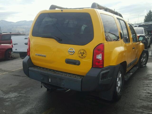 5N1AN08W56C549971 - 2006 NISSAN XTERRA OFF YELLOW photo 4