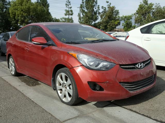 KMHDH4AE8DU504429 - 2013 HYUNDAI ELANTRA GL RED photo 1