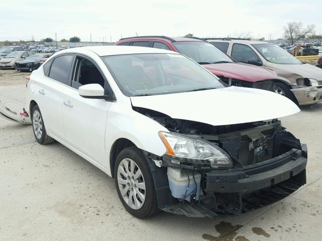 3N1AB7AP3DL609596 - 2013 NISSAN SENTRA S WHITE photo 1