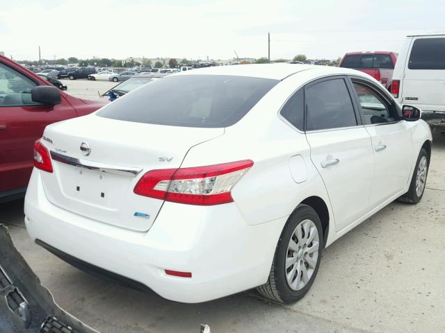 3N1AB7AP3DL609596 - 2013 NISSAN SENTRA S WHITE photo 4