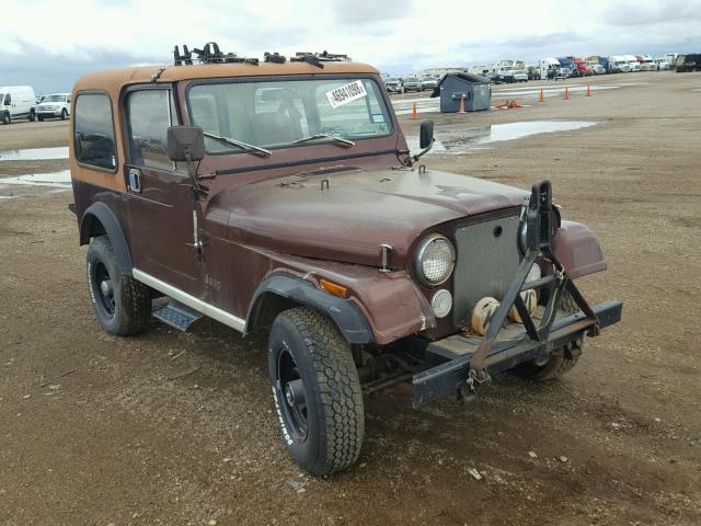 1JCCM87E7CT019521 - 1982 JEEP JEEP CJ7 BROWN photo 1