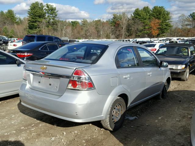 KL1TD5DE6BB228216 - 2011 CHEVROLET AVEO LS SILVER photo 4