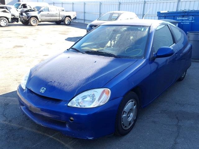 JHMZE14792T001072 - 2002 HONDA INSIGHT BLUE photo 2