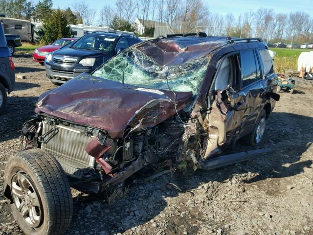 5FNYF18208B049435 - 2008 HONDA PILOT VP MAROON photo 2